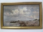 Foto: Gemälde von Carl Malchin, Titel "Küstenlandschaft mit Fischern", 1890 (JPG)