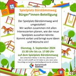 Aufruf zur Bürgerbeteiligung zur Umgestaltung des Spielplatzes Bärstämmweg (JPG-Datei)